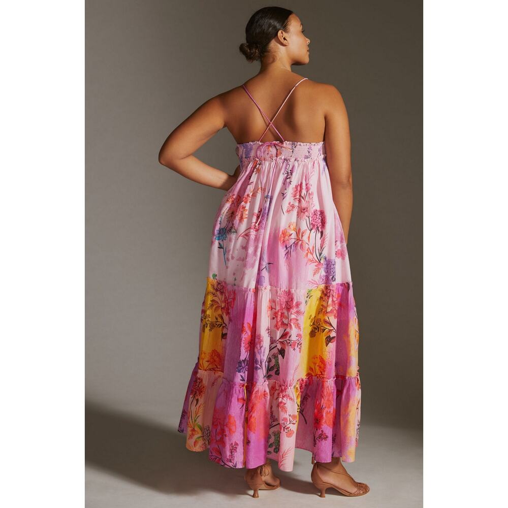 Anthropologie Alissa Pink Tiered Maxi Dress NWT - Picture 2 of 7